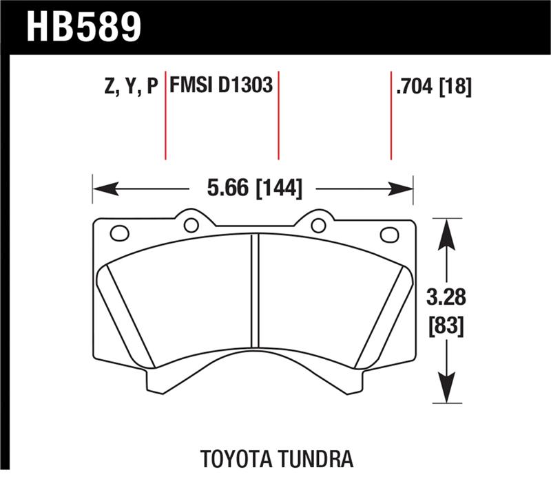 Toyota Land Cruiser Brake Pads - Front - Hawk Performance - Super Duty - `08-`10